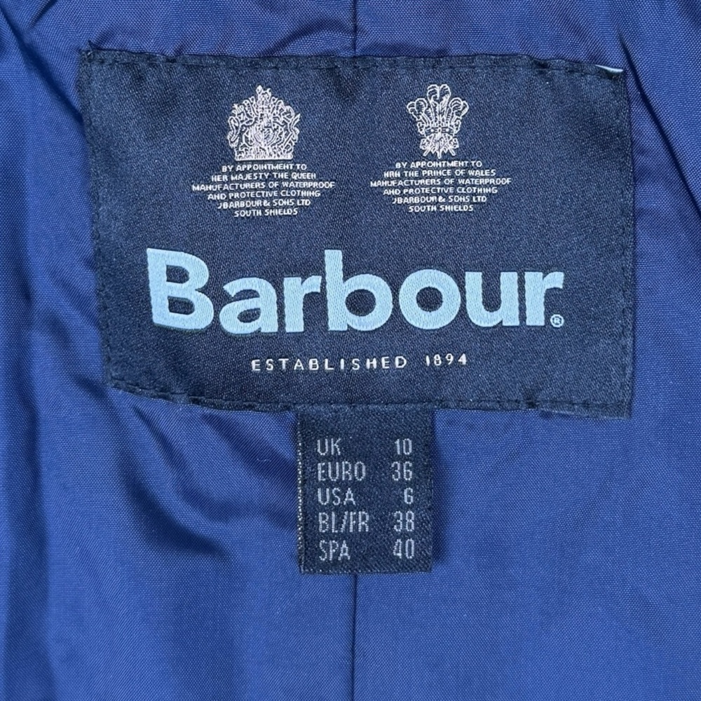 Barbour Flyweight Calvary Quilted Jacket Navy Size 6 (UK 10) NWT - Picture 7 of 13